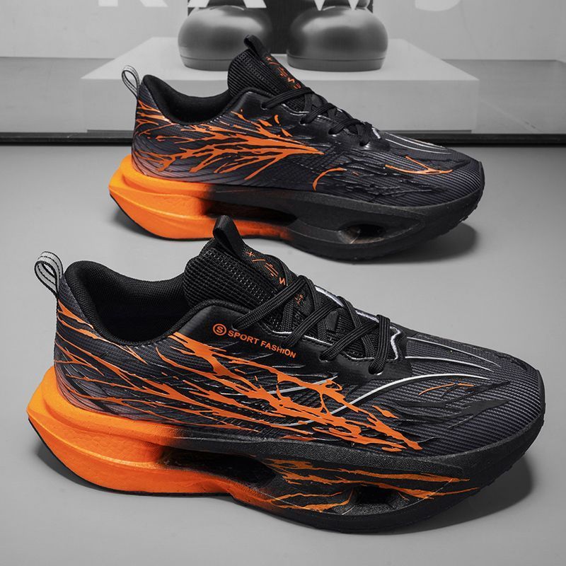 Spring New Cushioned Running Lightweight, Breathable, Versatile Men's Shoes, Comfortable Casual Shoes With Laces_desvips.com