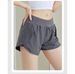 Summer Women's Thin Anti-glare Side Pockets Loose Casual Running Fitness Yoga Sports Shorts_desvips.com