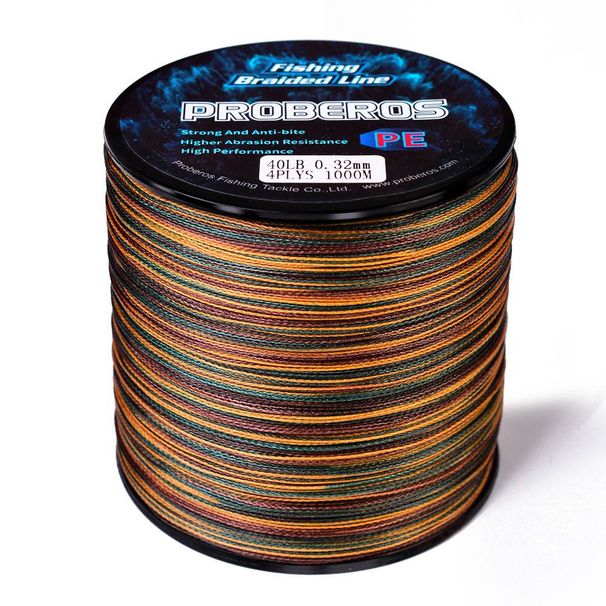 4 Braided Fishing Line PE Braided Powerful Horse Camouflage Line 300 500 1000 Meters Fishing Line Suitable For Rock Fishing And Sea Fishing Main Line_desvips.com