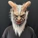 Halloween Cosplay Latex Mask Head Hood Human Face Lucifer Mask_desvips.com