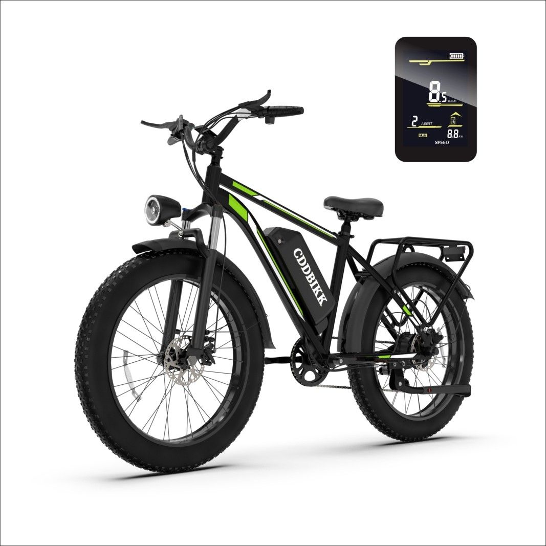 OOK-TEK F26 Fat Tyre Electric Bike, 48V 15.6Ah Battery, Shimano 7-Speed_desvips.com
