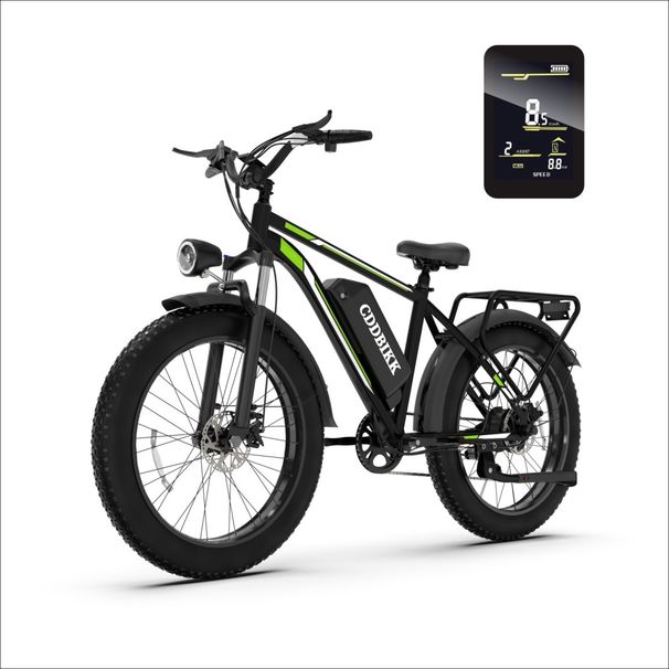 OOK-TEK F26 Fat Tyre Electric Bike, 48V 15.6Ah Battery, Shimano 7-Speed_desvips.com