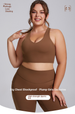 European And American Style Plus Size Yoga Outfit Set For Women, High-end Tight-fitting Sportswear Two-piece Set With Pockets_desvips.com