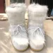 NOKOMETA 2025 Winter European And American Fashion Space Boots Hairy Moon Shoes Snow Boots Women's Velvet Women_desvips.com