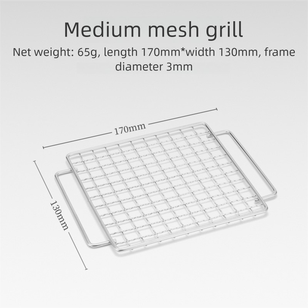 Firewood Mini Stainless Steel Grill Camping Picnic Folding Charcoal Stove Outdoor BBQ Rack_desvips.com