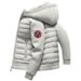 Cross-border American High Street Trend Light And Thin Cotton-padded Clothes Men's Loose Casual Hooded Solid Color Splicing Tiger Head_desvips.com