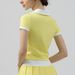 Yoga Running Sportswear, Short-sleeved Polo Shirt, Golf Wear, Badminton Casual Tennis Fitness Wear_desvips.com