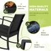 Homall 3-Piece Resin Outdoor Bistro Set With Rocking Chairs, Cushions, And Table For Porch, Poolside, Balcony, And Yard In Black_desvips.com