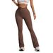 Women's High Waist Flared Yoga Pants Tummy Control Hip Lift Quick Dry Crossover Design Autumn Winter Fitness Running Sports Tight Fitting_desvips.com