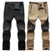 001 New Style Pants Men And Women, Fleece-Lined Thickened Winter Windproof Softshell Hiking Pants, Outdoor Clothing For_desvips.com