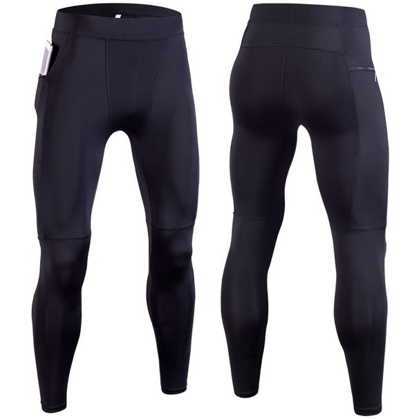 Men Spring Fall Quick Dry Sports Tight Long Pants Training Running Basketball Base Layer Leggings High Stretch_desvips.com