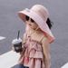 UV Protection Sun Large Head Circumference Children Summer 2025 New Outdoor Letter Sunshade Wide Brim Fan Shawl Hat_desvips.com