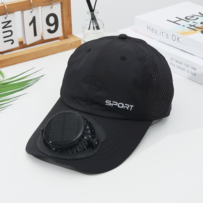 Summer New Solar Powered Digital Display Charging Fan Adults Outdoor Sunshade Sun Protection Hat For Fishing Hiking_desvips.com