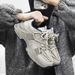 Men's 2025 New Summer Mesh Breathable Gray Dad Student Thick Sole Height Increasing Sports Casual Running Shoes_desvips.com