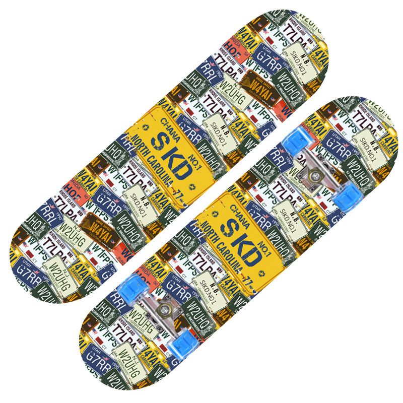 31 "children beginners four wheels double warp skateboard young men and women professional road brush PU big flash wheel_desvips.com