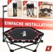 Klappbares Indoor Trampolin Höhenverstellbarer Handgriff Tragkraft 150kg Ø86 5cm Fitness Erwachsene Kinder Sportgerät Zuhause_desvips.com