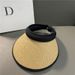 Large Brim Empty Top Hat Women's Summer UV Protection Rear Neck Visor Foldable Travel Beach Sun Hat_desvips.com