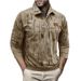 Men's Long Sleeved Polo Shirt Autumn And Winter New Jacquard Lapel Top_desvips.com