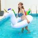 Unicorn Pool Float For Adults - Giant Inflatable Ride-On With Stand-Up Design (Party Decoration Thickened PVC Max 250lbs Includes Air Pump)_desvips.com