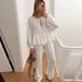 women's clothing summer new women's 2 piece set large size cotton and linen shirt set high waist loose shorts_desvips.com