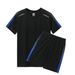 Men's Clothing Summer New Loose Breathable Running Leisure Fitness Short Sleeved Two Piece Football Suit_desvips.com
