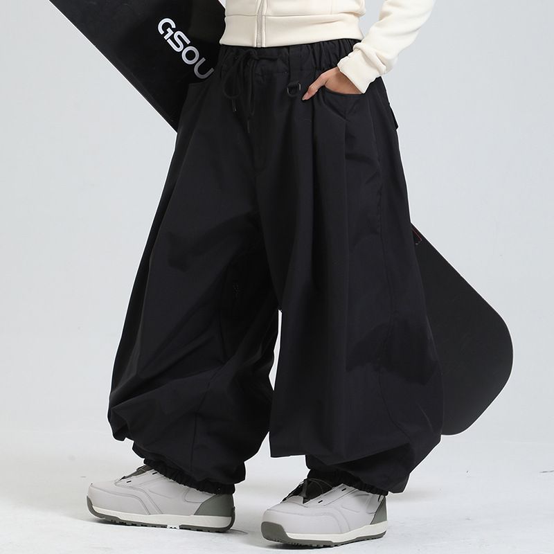 001 New Women Winter Sports Outdoor Snowboarding Loose Windproof Waterproof Export Large Size Ski Pants For Men_desvips.com