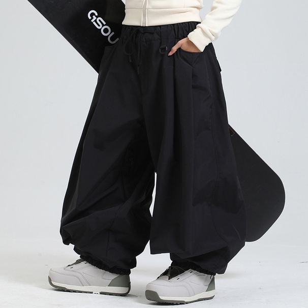 001 New Women Winter Sports Outdoor Snowboarding Loose Windproof Waterproof Export Large Size Ski Pants For Men_desvips.com