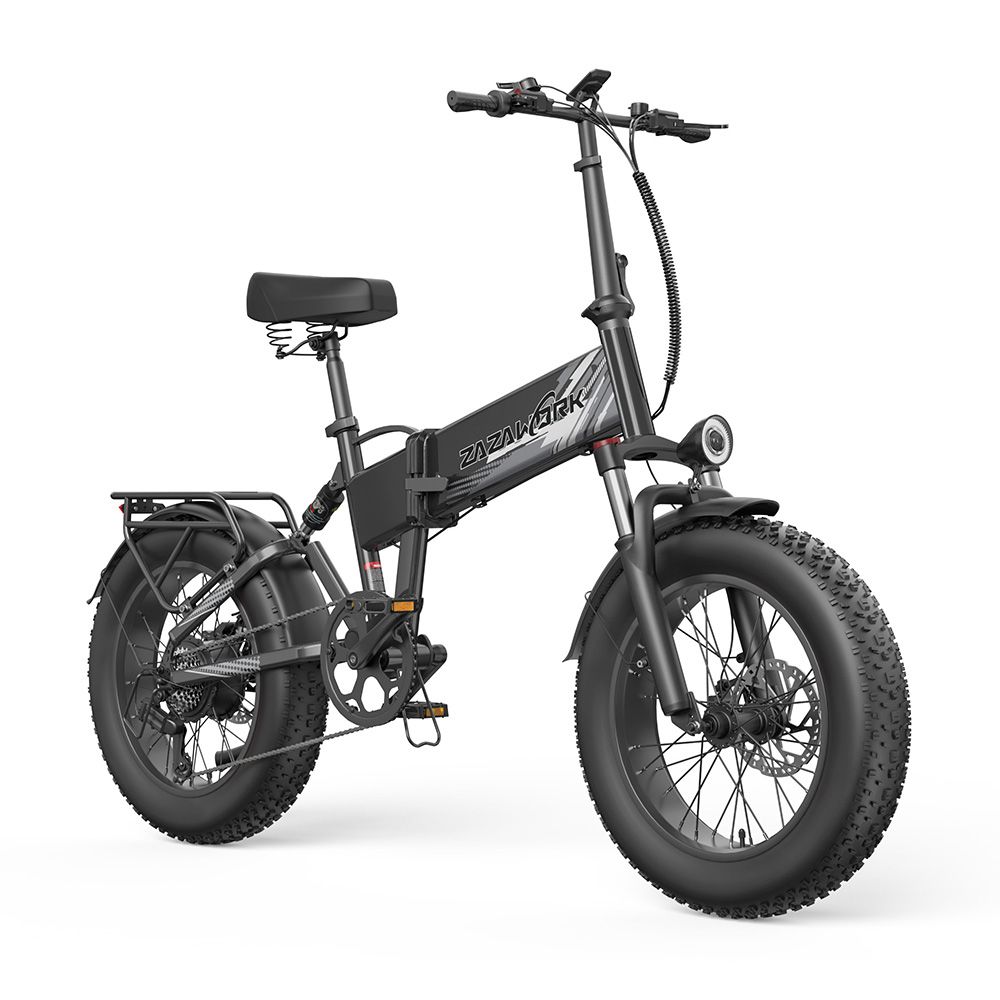 ZAZAWORK CF1000 Folding Electric Bike, 48V 20Ah Removable Battery,Full Suspension_desvips.com