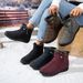 Women's Waterproof Winter Boots With Anti-Slip Sole, Thick Warm Fleece Lining, Side Zipper, Extended Sizes Up To 44, Multiple Colors_desvips.com