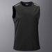 Summer Men's Outdoor Sports Vest Shoulder Sleeveless Loose T-shirt Cross-border European Size Thin Quick-drying Fitness T-shirt_desvips.com