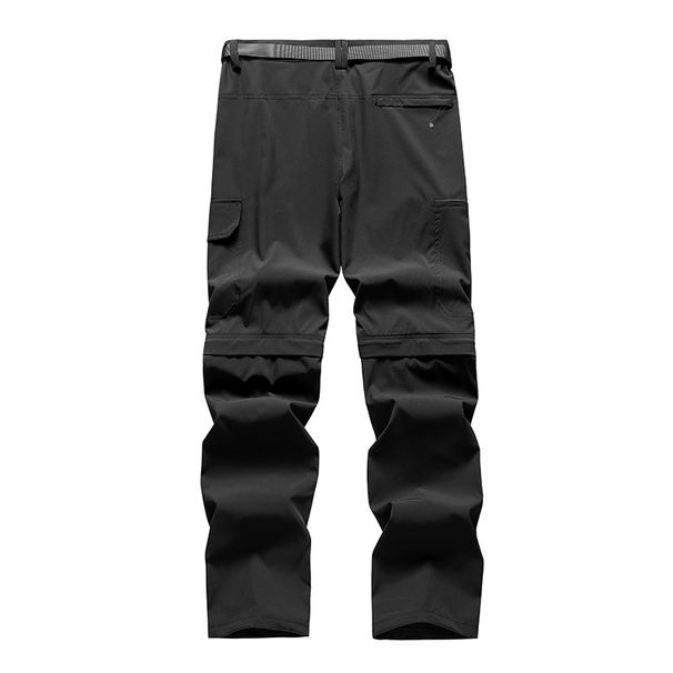 Men's Convertible Quick-Dry Outdoor Pants With Multiple Pockets, Breathable & Stretchable For Summer Hiking, Travel & Sports_desvips.com
