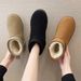 Fashion Casual Thick Soles With Veet Warm Slip-on Students Cotton Shoes Woman_desvips.com