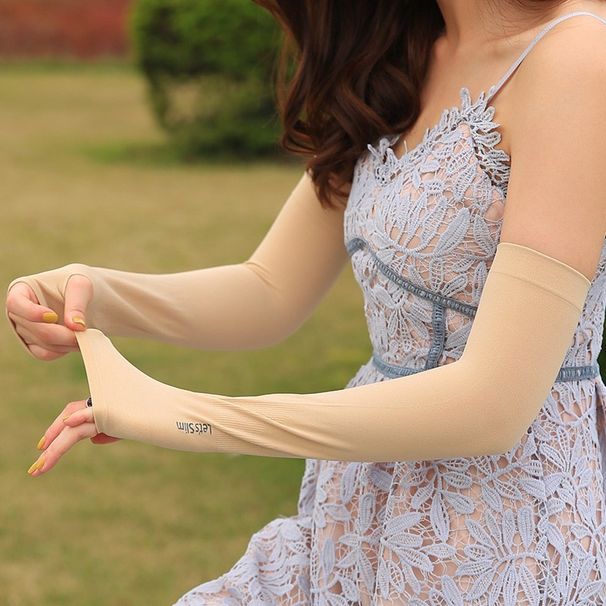 Cooling Arm Sleeves With Finger Cover - Breathable Sun Protection For Driving & Cycling - Unisex Uv Blocking Gloves (Loose Fit Sports Ice Sleeves)_desvips.com