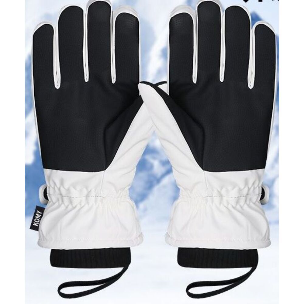 Cold Resistant Gloves For Men And Women In Autumn And Winter With Fleece For Skiing And Cycling, Outdoor Gloves With Touch Screen And Lock Buckle_desvips.com