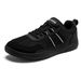 HOBIBEAR Unisex Wide Toe Barefoot Zero Drop Minimalist Sneakers Mesh Artificial Leather Patchwork Lace-up Shoes_desvips.com