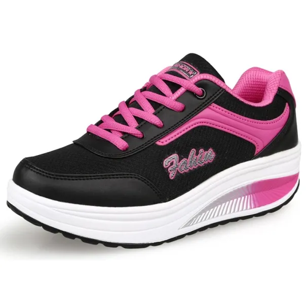 Women Slimming Swing Platform Wedge Toning Shoes Woman Breathable Lightweight Sneakers Height Increasing_desvips.com