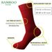 Match-Up Men Bamboo Red Breathable Anti-Bacterial Man Business Dress Socks (6 Pairs/Lot)_desvips.com