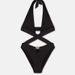 Black New One-Piece Swimsuit Bikini Hollow Sexy High-End Hot Spring Backless Vacation Swimwear_desvips.com