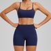 Women's Outdoor Running Fitness Set 2026 New Tight Sports Bra & Shorts With Pockets_desvips.com