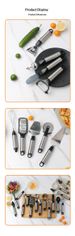 Cross-border Cheese Grater Pizza Cutting Kitchen Kitchenware Ice Cream Spoon Multifunctional Stainless Steel 16-piece Set_desvips.com