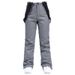 001 Women's Men's Slim Fit Snowboard And Warm Thickened Bib Ski Pants_desvips.com