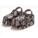 Women's 9cm High Heel Clogs - Snake Print Design (Ultra Soft Memory Foam Breathable Hole Pattern Platform Sandals Fashionable & Comfortable)_desvips.com