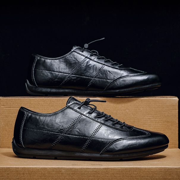 Hot Selling Spring Autumn Men's Casual Single Low Cut Sneakers For Lazy People Lightweight Driving Shoes_desvips.com