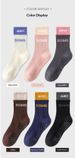 Yoga Socks For Women Autumn And Winter Versatility Professional Sports Fitness Pilates Anti-slip Dispensing Double Combed Cotton Mid-leg Socks_desvips.com
