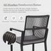 Set Of 2 Black Outdoor Patio Dining Chairs With A 400 Lbs Weight Capacity_desvips.com