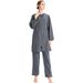 Muslim Swimwear M-4xl Solid Color Conservative Three-piece Sportswear Muslim Swimsuit Suit S007_desvips.com