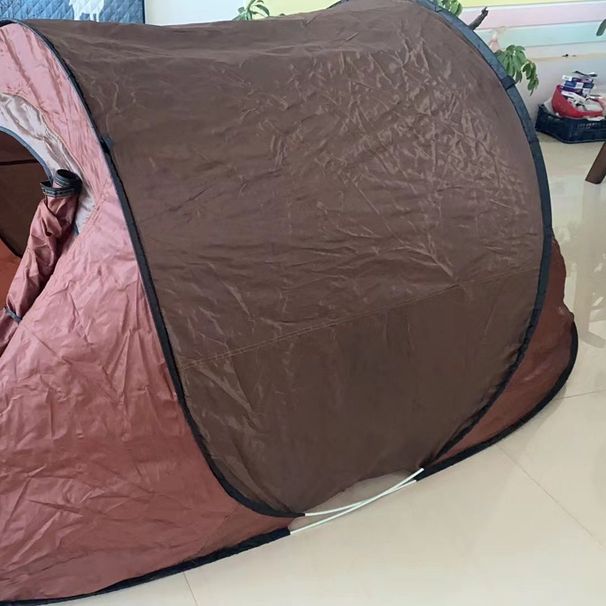 Quick-Open Travel Windproof Portable Foldable Outdoor Beach Camping Sun Protection Mosquito-Proof No-Installation Silver_desvips.com