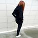 New Drop Shoulder Sleeve Women Ladies Casual Sports Suit Hooded Fashion Fleece Sweatshirt Set_desvips.com