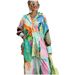 Women's Clothing casual fashion printed shirt collar loose long-sleeved two-piece suit_desvips.com