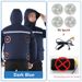 New Casual Loose Electric Fan Air Conditioning Men Construction Site Outdoor Work Suit With 4 Fans Cooling Coat_desvips.com